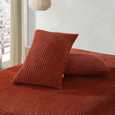 Aldrin Home Rust Red Embossed Quilt Cover Set