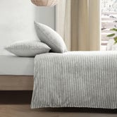 Aldrin Home Silver Grey Embossed Quilt Cover Set