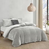 Aldrin Home Silver Grey Embossed Quilt Cover Set
