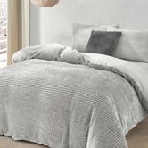 Aldrin Home Silver Grey Embossed Quilt Cover Set