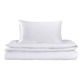 Aldrin Home White Matte&nbsp;Satin&nbsp;Quilt Cover Set