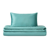 Aldrin Home Duckegg Matte&nbsp;Satin&nbsp;Quilt Cover Set