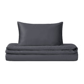 Aldrin Home Grey Matte&nbsp;Satin&nbsp;Quilt Cover Set