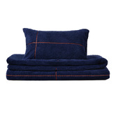Aldrin Home Midnight Blue Jasper Teddy Fleece Quilt Cover Set