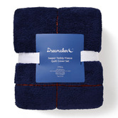 Aldrin Home Midnight Blue Jasper Teddy Fleece Quilt Cover Set