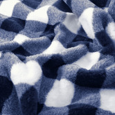 Aldrin Home Gingham Faux Fur Heated Throw