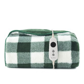 Aldrin Home Gingham Faux Fur Heated Throw