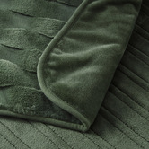 Aldrin Home Basketweave Faux Fur Heated Throw