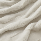 Aldrin Home Basketweave Faux Fur Heated Throw