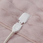 Aldrin Home Basketweave Faux Fur Heated Throw