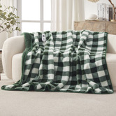 Aldrin Home Gingham Faux Fur Heated Throw