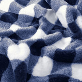 Aldrin Home Gingham Faux Fur Heated Throw