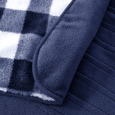 Aldrin Home Gingham Faux Fur Heated Throw