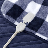 Aldrin Home Gingham Faux Fur Heated Throw