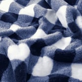 Aldrin Home Gingham Faux Fur Heated Throw