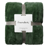 Aldrin Home Basketweave Faux Fur Throw