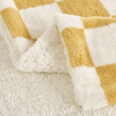 Aldrin Home Checkered Plush Faux Fur Throw