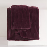 Aldrin Home Basketweave Faux Fur Throw