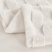 Aldrin Home Basketweave Faux Fur Throw