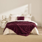 Aldrin Home Basketweave Faux Fur Cushion