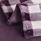Aldrin Home Gingham Faux Fur Throw