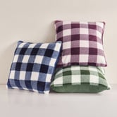 Aldrin Home Gingham Faux Fur Cushion