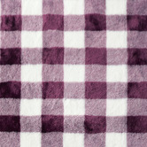 Aldrin Home Gingham Faux Fur Throw