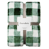 Aldrin Home Gingham Faux Fur Throw