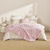 Aldrin Home Basketweave Faux Fur Cushion