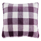 Aldrin Home Gingham Faux Fur Cushion
