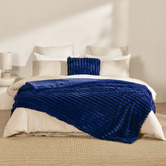 Aldrin Home Chunky Embossed Faux Fur Throw
