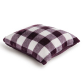 Aldrin Home Gingham Faux Fur Cushion