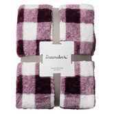 Aldrin Home Gingham Faux Fur Throw