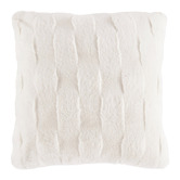 Aldrin Home Basketweave Faux Fur Cushion