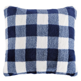 Aldrin Home Gingham Faux Fur Cushion