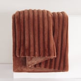 Aldrin Home Chunky Embossed Faux Fur Throw