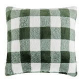 Aldrin Home Gingham Faux Fur Cushion