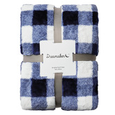 Aldrin Home Gingham Faux Fur Throw