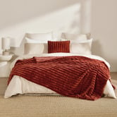 Aldrin Home Chunky Embossed Faux Fur Throw