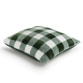 Aldrin Home Gingham Faux Fur Cushion