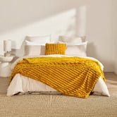 Aldrin Home Chunky Embossed Faux Fur Cushion
