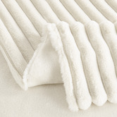 Aldrin Home Chunky Embossed Faux Fur Throw
