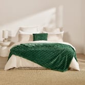 Aldrin Home Chunky Embossed Faux Fur Cushion