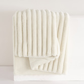 Aldrin Home Chunky Embossed Faux Fur Throw