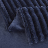 Aldrin Home Chunky Embossed Faux Fur Throw
