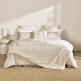 Aldrin Home Chunky Embossed Faux Fur Cushion