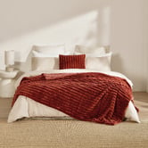 Aldrin Home Chunky Embossed Faux Fur Cushion