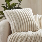 Aldrin Home Chunky Embossed Faux Fur Cushion