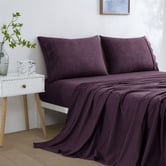 Aldrin Home Micro Flannel Knitted Velvet Sheet Set