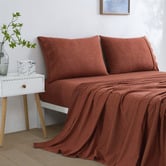 Aldrin Home Micro Flannel Knitted Velvet Sheet Set